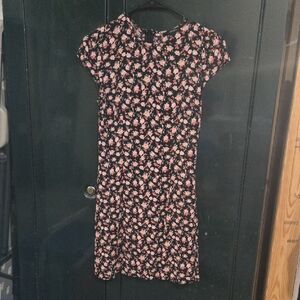 Forever 21 Black and Pink Floral Mini Dress